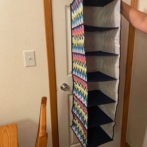 Hanging Clothes Closet Organizer w Chevron Pattern